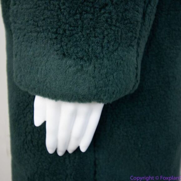 NEW Madewell green (Re)sourced Sherpa Teddy Coat, size S - Picture 13 of 16